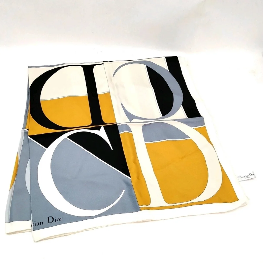 Christian Dior Monochrome Logo Scarf
